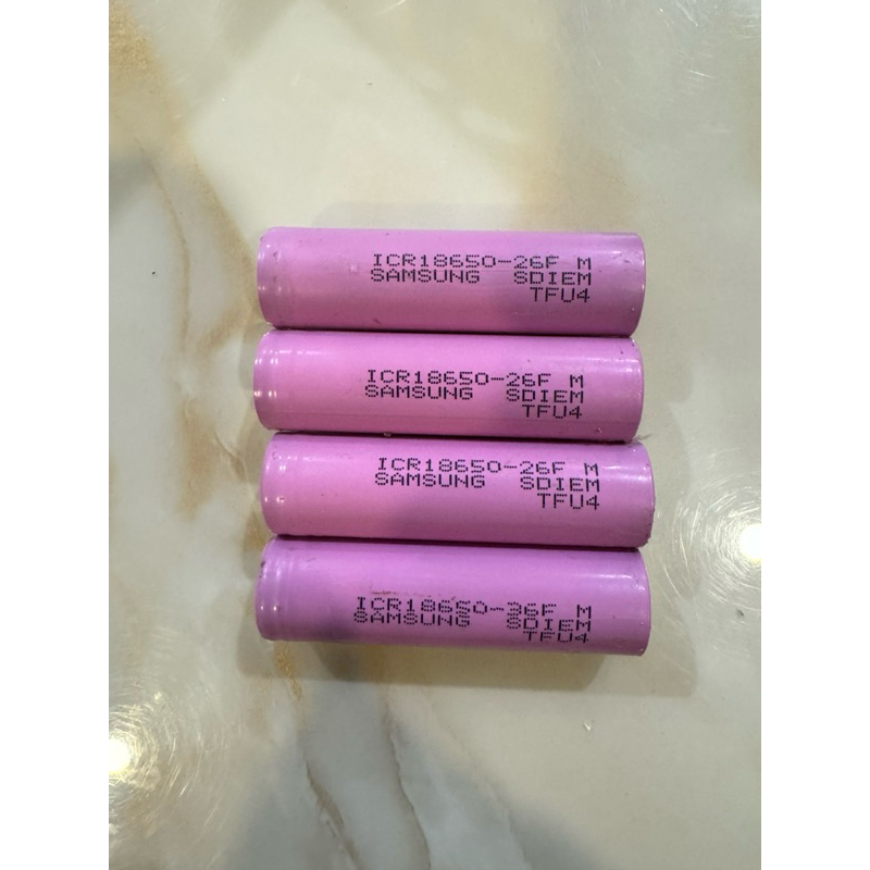*มือสอง* ใช้แล้วคัด ถ่าน Samsung 18650 26F ความจุ 2600 mah 5A Max ...