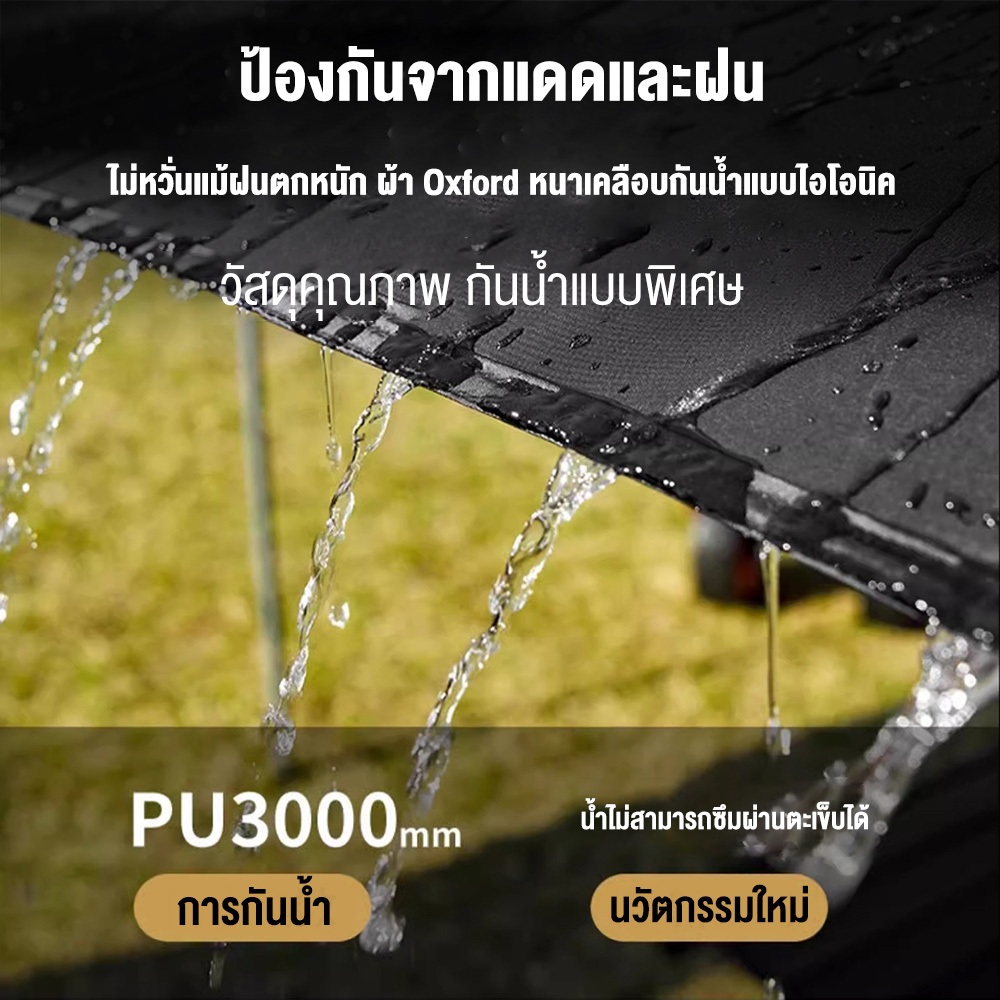 KEEPHIKE เต็นท์กลางแจ้งแบบพกพา กันลม กันฝน กันแดด กางอัตโนมัติ รูปบ้าน พับเก็บได้ ระบายอากาศได้ทุกด้าน