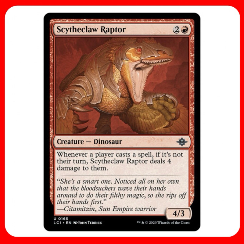 [MTG] Scytheclaw Raptor [LCI] [RED] [UNCOM] [NORMAL] [ENG] (การ์ดเมจิค ...
