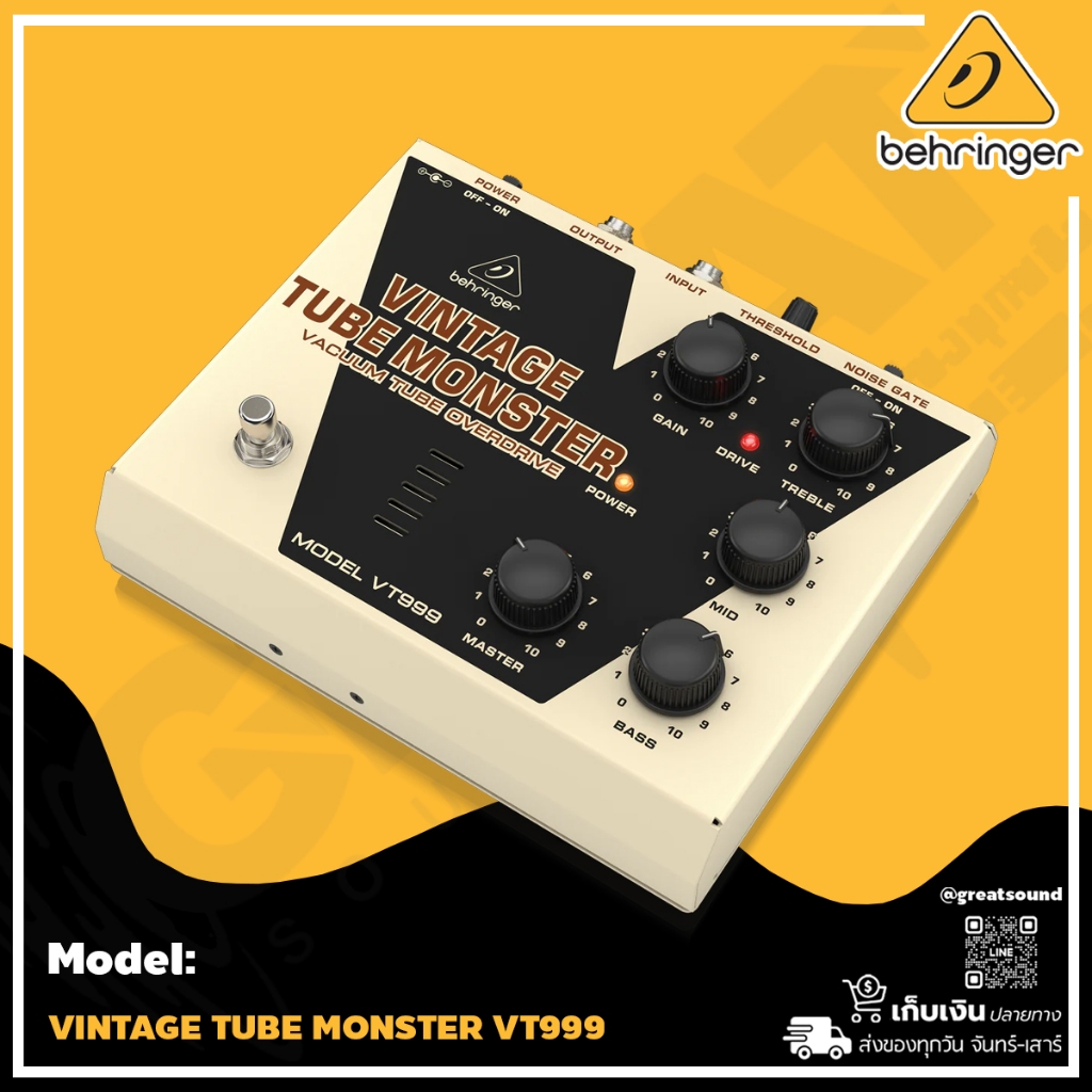 BEHRINGER VINTAGE TUBE MONSTER VT999 เอฟเฟ็คกีตาร์ที่ให้เสียง