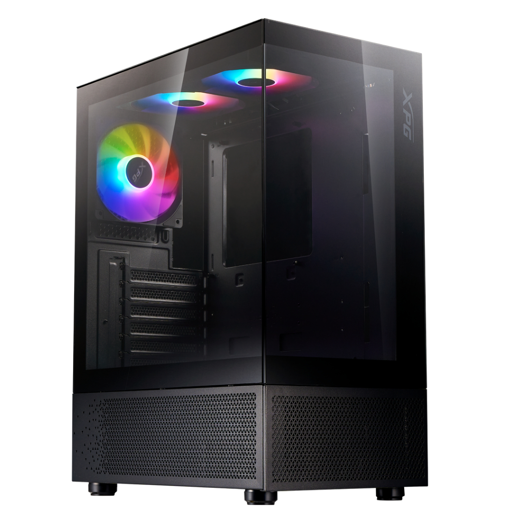 CASE XPG Invader X Mini Black 5 x ARGB Fan Tempered Glass ATX-Mid-Tower ...
