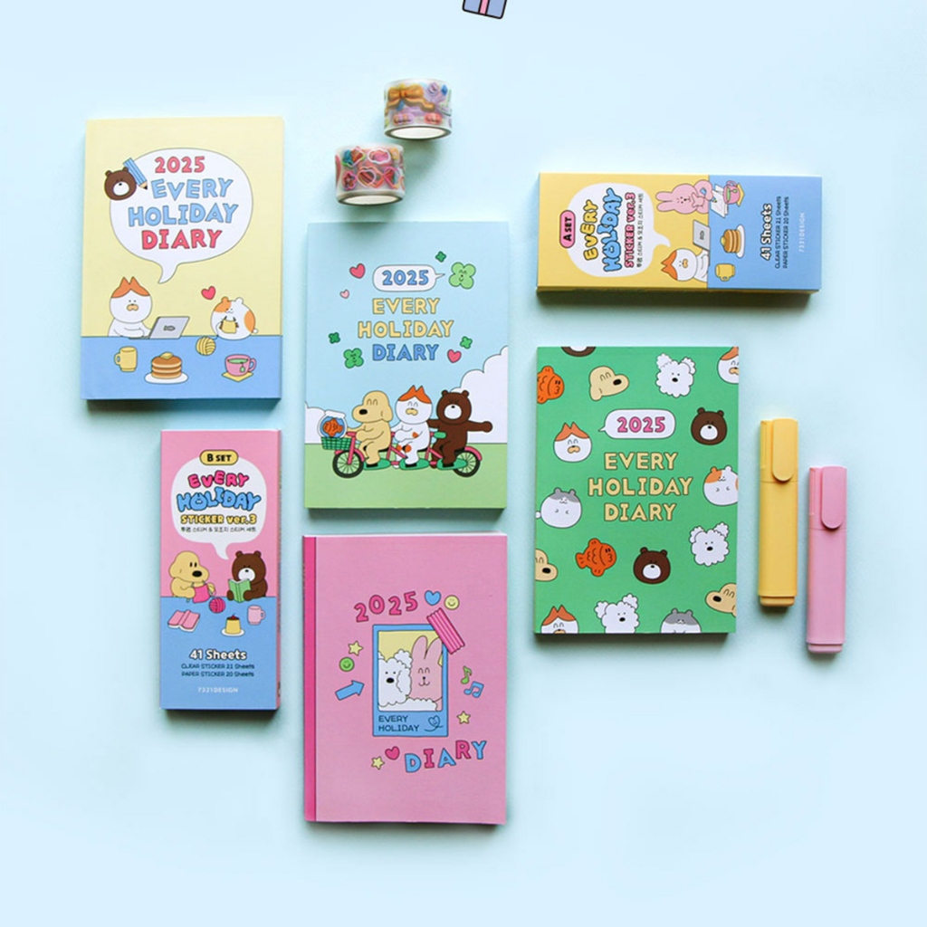 2025 Every Holiday Diary ไดอารี่ลายน่ารัก แพลนเนอร์รายสัปดาห์ Shopee