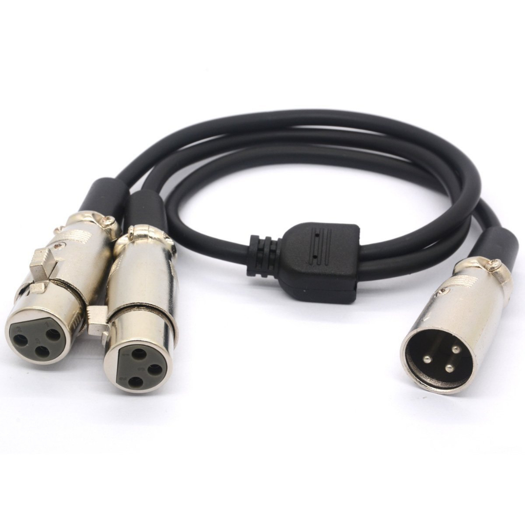 Cable Matters Câble Y XLR Femelle Vers 2 Mâles - 0,5m Pour Splitter Signal Audio