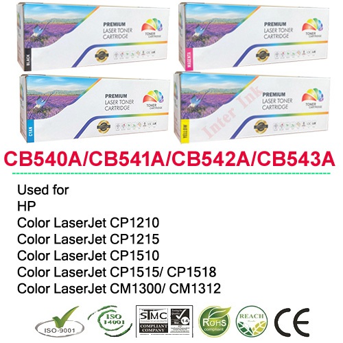 หมึกเลเซอร์ CB540A/ CB541A/ CB542A/ CB543A (125A) สีดำ/ สีฟ้า/ สีเหลือง ...