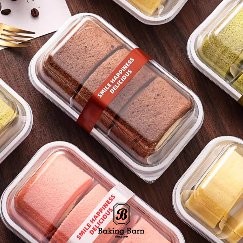 Baking Barn Cake box กล่องใส่ขนม (พร้อมสติกเกอร์) กล่องใส่ขนมเค้ก กล่อง ...