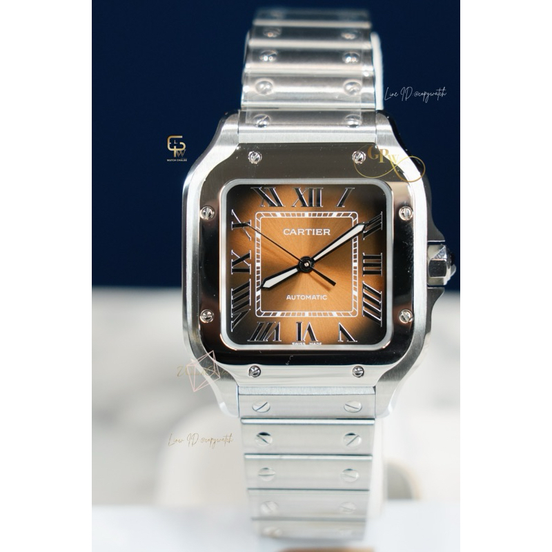 Cartier Santos Steel 35 mm. Automatic swiss movement Shopee Thailand