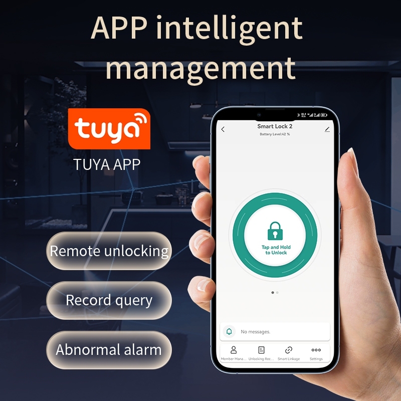TUYA APP รีโมทคอนโทรลล็อคประตูอัจฉริยะ WIFI ล็อคประตูลายนิ้วมือล็อค ...