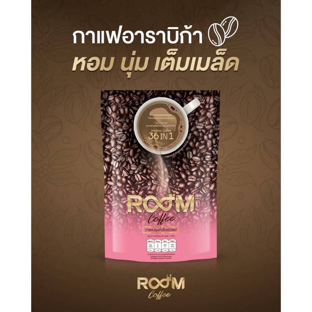 ROOM COFFEE 36 in1 กาแฟรูมคอฟฟี่ กาแฟลดน้ำหนัก คุมหิว อิ่มนาน บล็อก ...