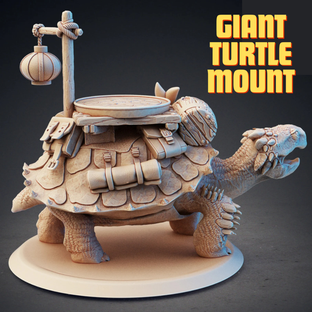 DND Companion I Giant Turtle Mount สามารถขี่ได้ - Base 3 inch (งานเร ...
