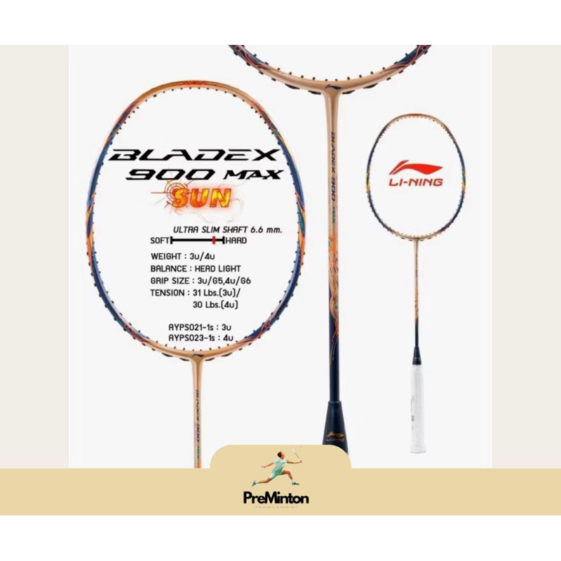 Li-Ning BladeX900 Max sun 🔥3u,4u สินค้ารับประกันของแท้ 100%(Pre