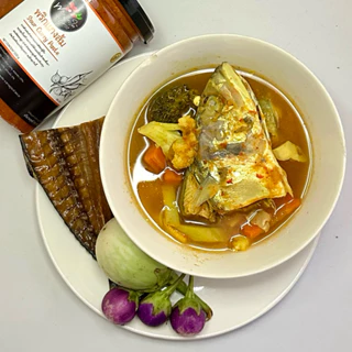 [แพ็คสุดคุ้ม] กะปิ 500g.และเครื่องแกงส้ม 300g. รสชาติปักษ์ใต้เเท้จากสุราษฎร์ธานี photo