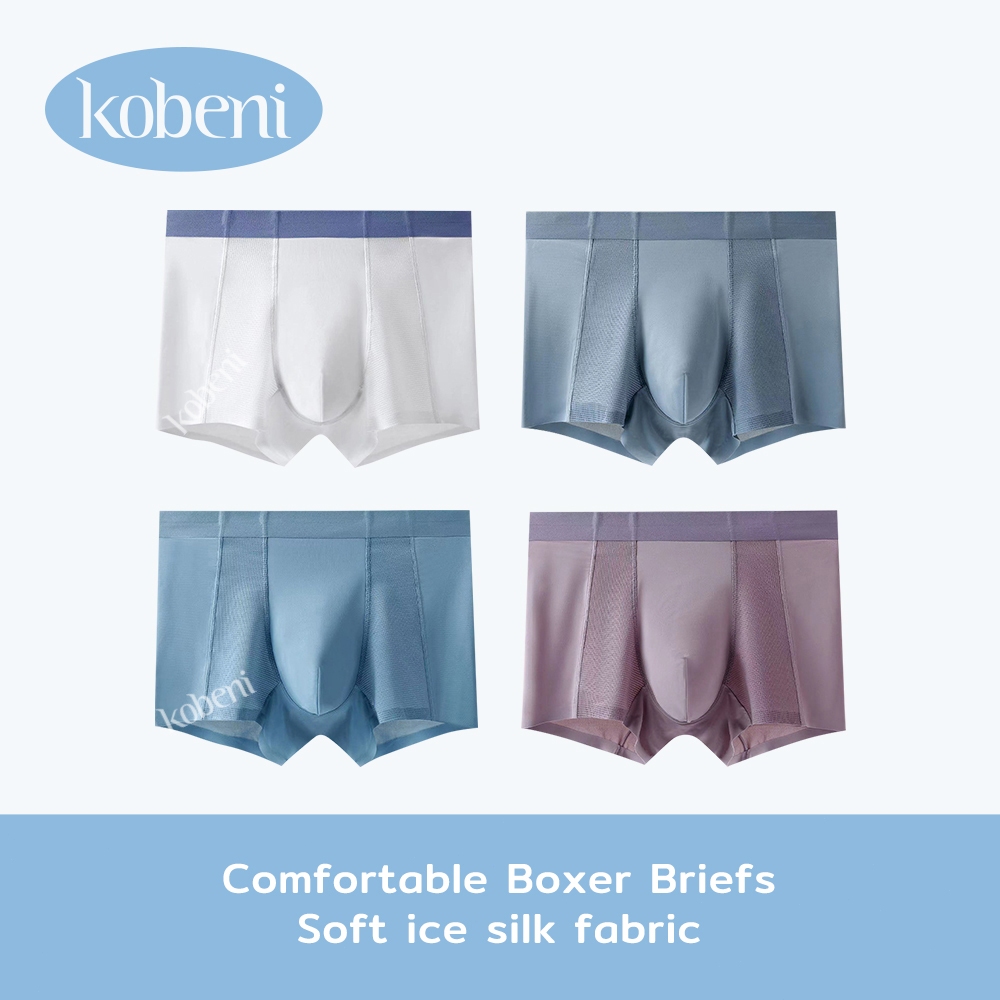 ⭐KOBENI⭐Underwear กางเกงในชาย กางเกงในผู้ชาย Boxer ระบายอากาศได้ดี Ice Silk ผ้านิ่มใส่สบาย