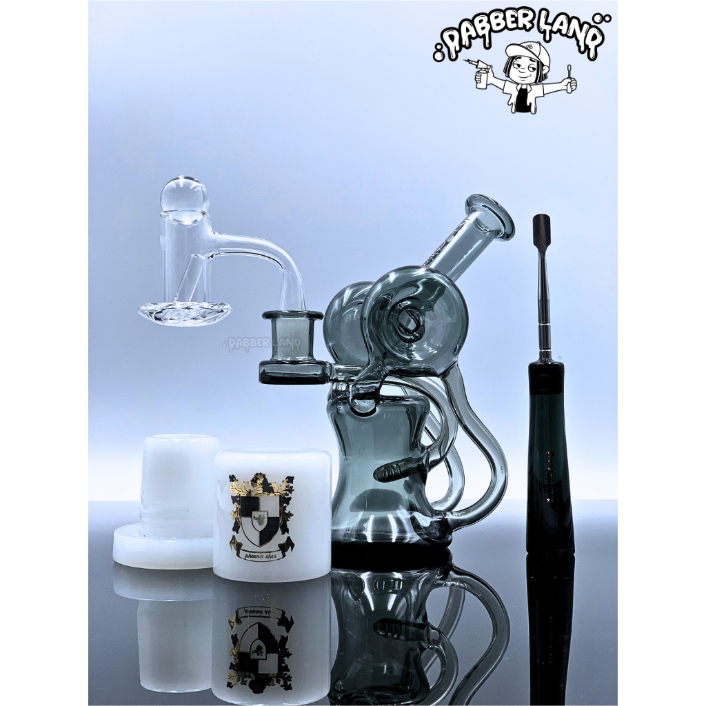 Dab Rig 7 pcs Set Oil Rig Recycler Full Welded Quartz Phoenix Star Dab ...