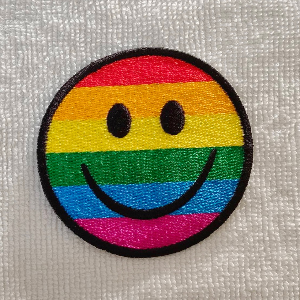 อาร์ม ตัวรีด อาร์มติดเสื้อ รูปหน้ายิ้ม อีโมจิ emoji Smile Face Patch ...