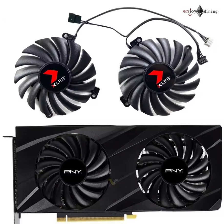 พัดลมการ์ดจอ PNY GeForce RTX 3060 3060ti VERTO Dual Fan Graphics Card ...