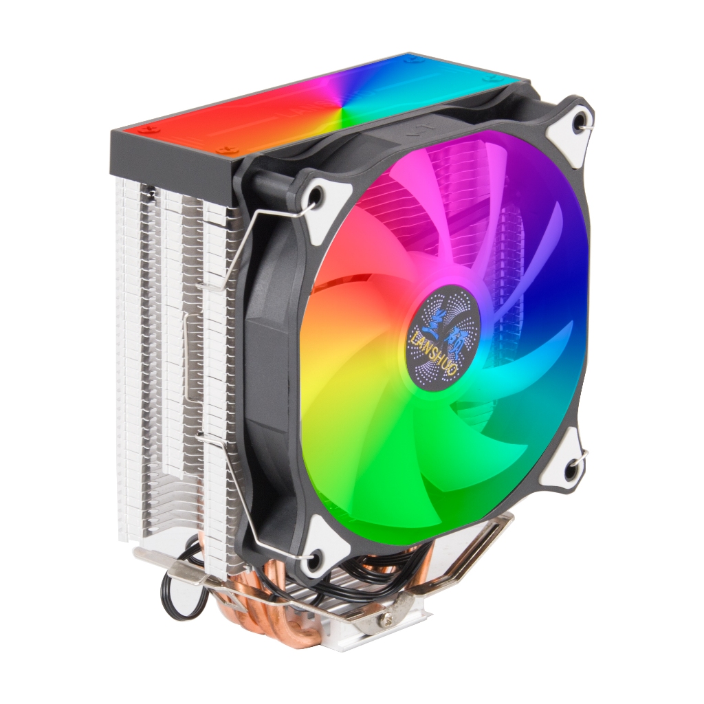 MS Lanshuo White Capped 12CM6 Copper Tube RGB CPU Fan Intel AMD5 ...
