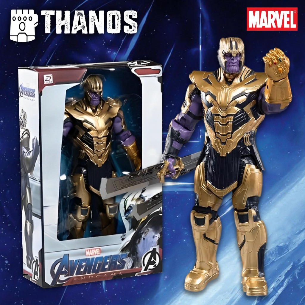 โมเดลฮีโร่ marvel มาเวล ธานอส ใส่ชุดเกราะสีทอง สุดเท่ งานของแท้ สูง 35. ...