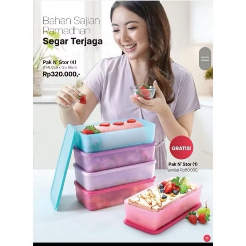 Tupperware รุ่น กล่องใส่อาหารและผัก ผลไม้ ทัพเพอร์แวร์ So Fresh 1.4 ...