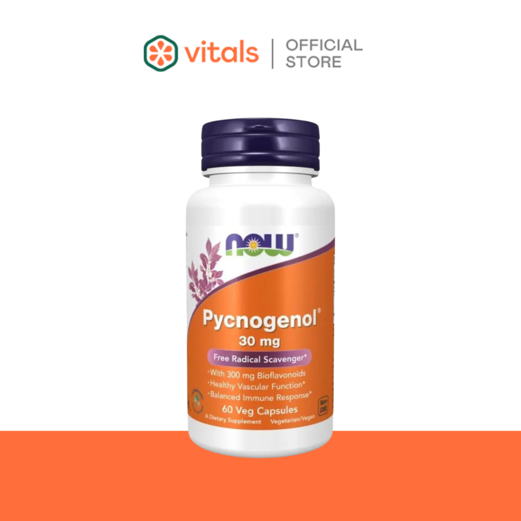 NOW Foods Pycnogenol® 30 mg (60 Veg Capsule) นาวฟู้ดส์พิคโนจีนอลสารสกัด ...
