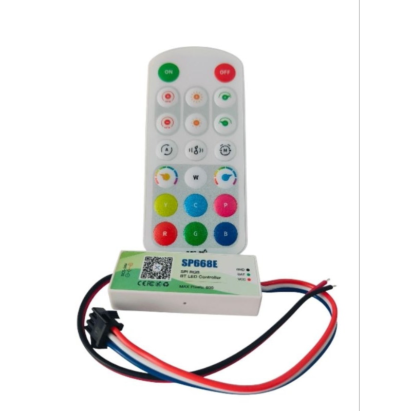 SP668E กล่องควบคุม ไฟ RGB LED Controller APP 2.4G RF Remote Control ...