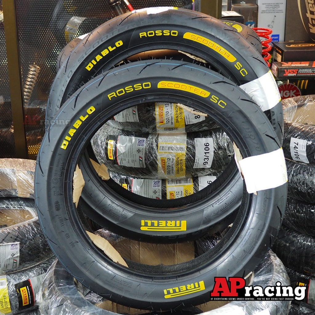 Pirelli ยาง ROSSO SCOOTER Sc 1คู่ Forza350 X-Max ขอบ15 ขอบ 14 120/70-15 ปี26 +140/70-14 ปี26 1คู่ 1Pair