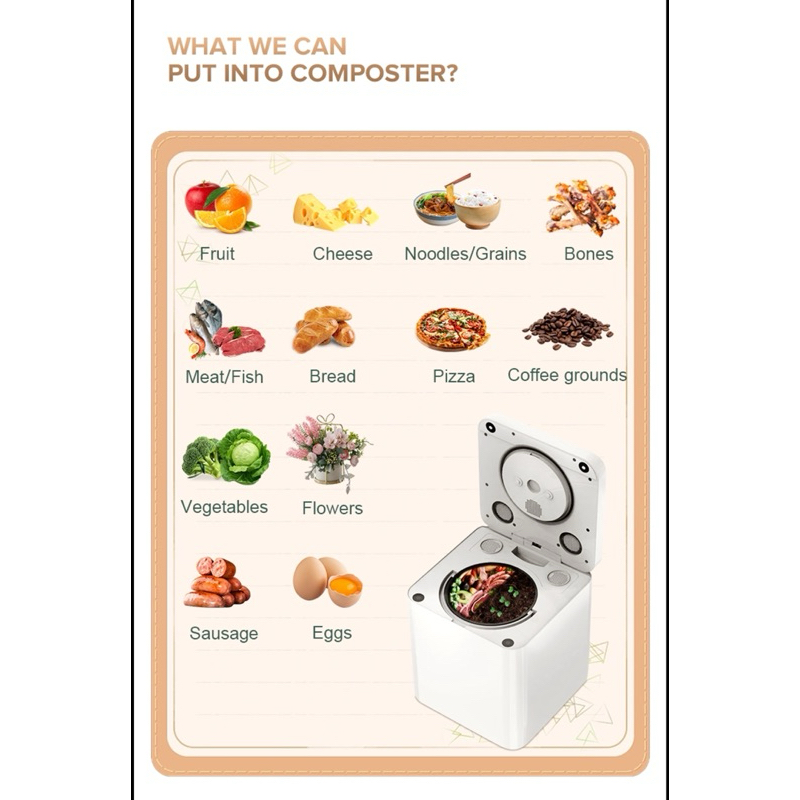 Ecobot Food Composter รุ่น 3โล/5โล 2in1 เครื่องย่อยเศษอาหารเป็นปุ๋ยและ ...