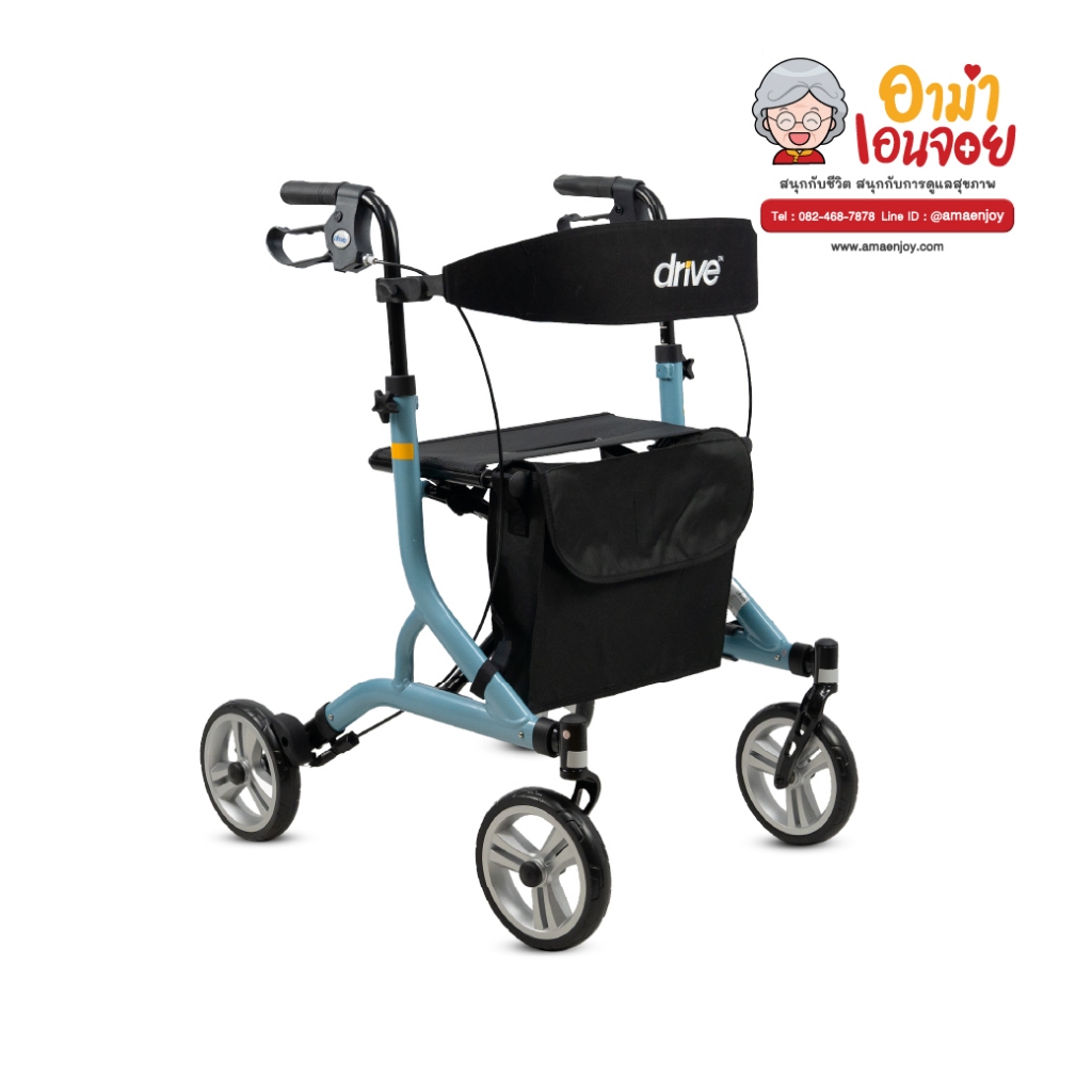 Nitro SL Rollator แบรนด์ Drive Medical (Devilbiss) วอล์คเกอร์ 4 ล้อ ...