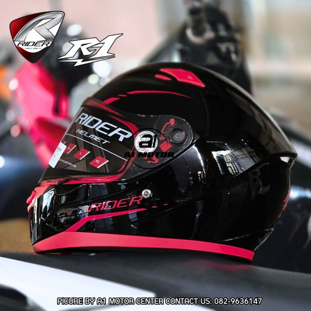 หมวกกันน็อคเต็มใบ Rider รุ่น R1N โมเดลใหม่ 2025 นวมด้านในถอดซักได้ ไซส์ ...
