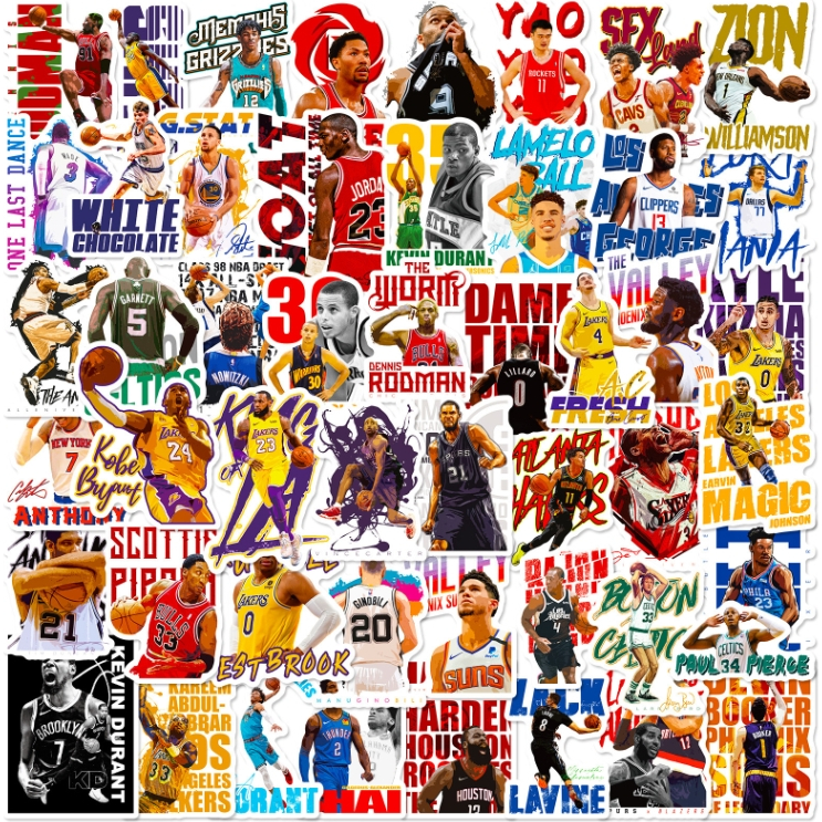 NBA Player Sticker สติกเกอร์ลายผู้เล่น NBA ขายแยกนะครับ สั่งครบ 10 อัน ...