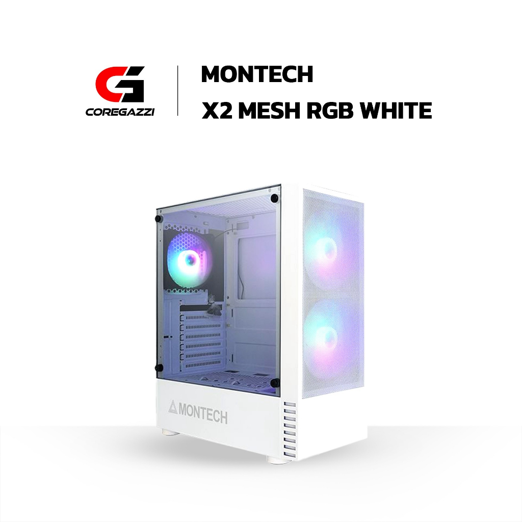 CASE MONTECH X2 MESH RGB WHITE ของใหม่ ประกัน 1ปี | Shopee Thailand