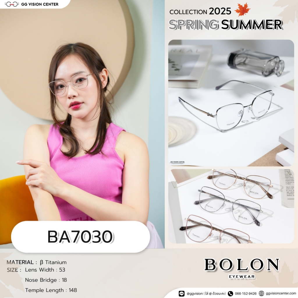 BOLON Eyewear รุ่น RIGA รหัส BA7030 แว่นตาโบลอน Collection Spring ...