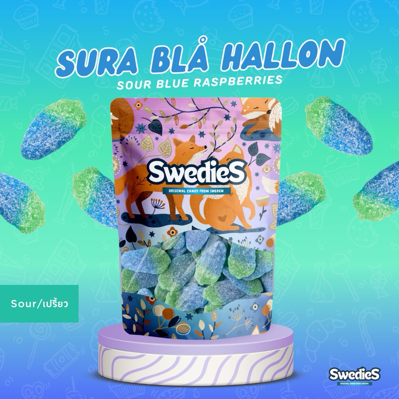 Sour Blue Raspberries | ราสเบอร์รี่สีน้ำเงินรสเปรี้ยว By SwedieS ...