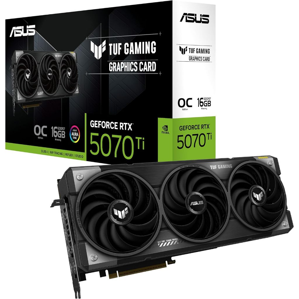 VGA (การ์ดแสดงผล) ASUS TUF GAMING GEFORCE RTX 5070 TI 16GB GDDR7 OC EDITION (TUF-RTX5070TI-O16G-GAMING)