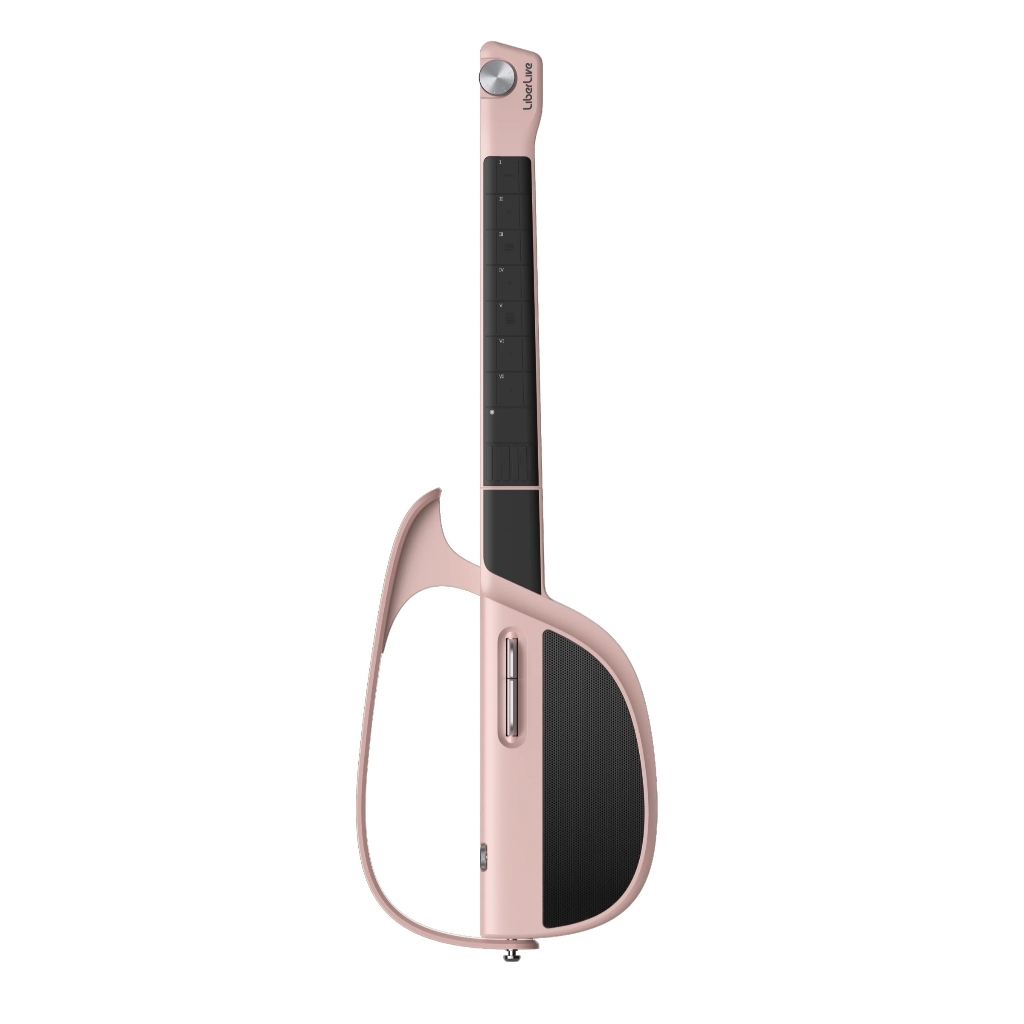 LiberLive Fusion Guitar C1 ケース付き ピンク New Arrival】Liberlive C1 Stringless พับได้ Smart Travel Guitar