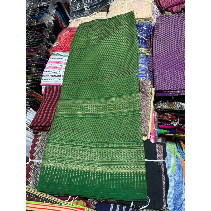 ผ้าถุงสำเร็จ อัดกาวเนื้อนุ่ม พร้อมใส่ เย็บป้าย + แถมตะขอ มุมมองที่ 4