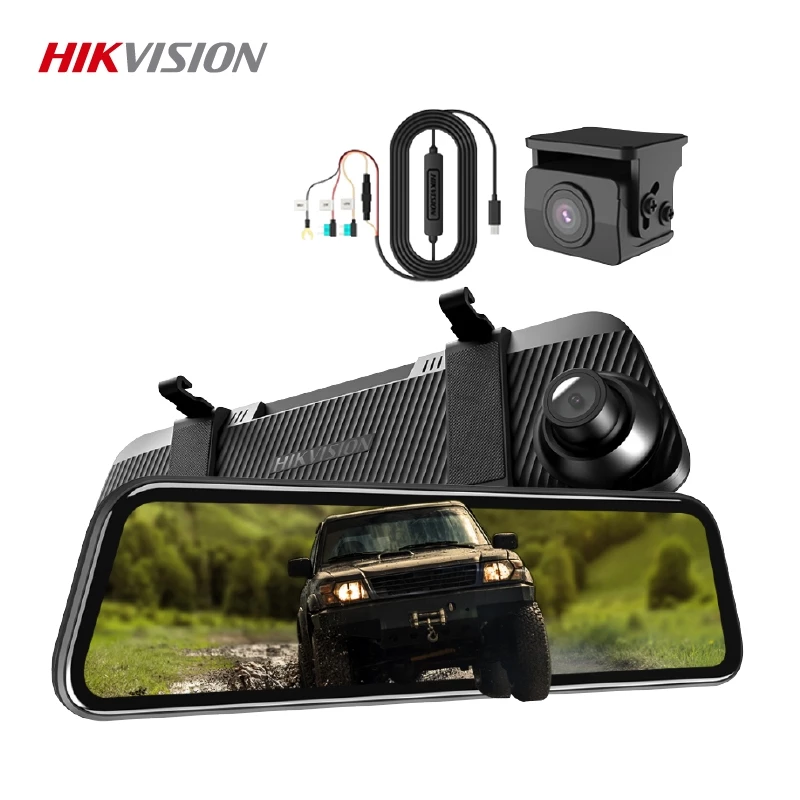 HIKVISION N6PRO Buckline Dash Cam กล้องติดรถยนต์ หน้า+หลัง 1440P+1080P หน้าจอสัมผัส 10นิ้ว + WIFI +G-Sensor