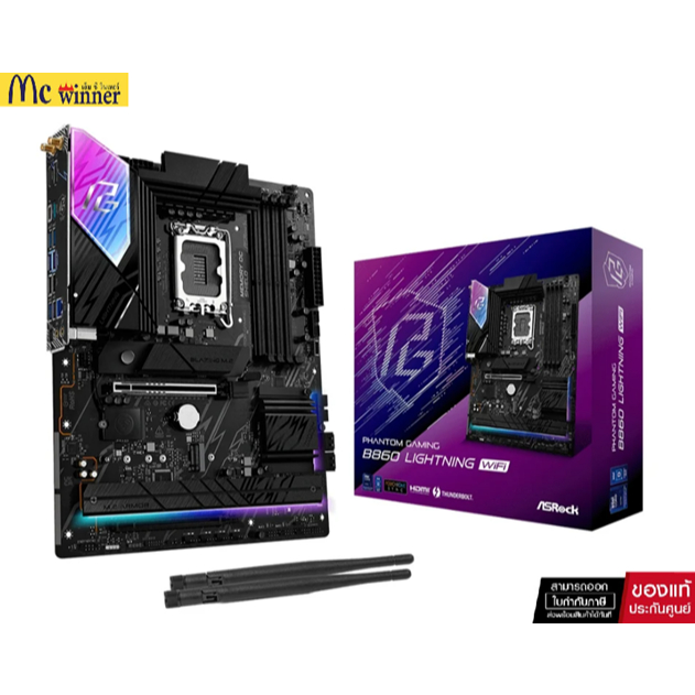 ASRock PHANTOM GAMING B860 Lightning WiFi Intel ATX LGA1851 Motherboard ...