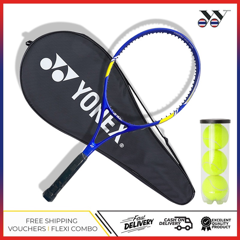Tennis Rackets ไม้เทนนิส (Pre-strung) 27 inch Single Trainer Beginner ...