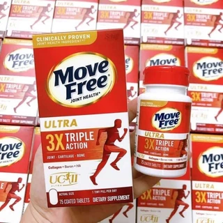 Schiff Move Free Ultra Triple Action Joint Supplement – 75 Tablets – Glucosamine, Chondroitin, Collagen – Exp 09/2026