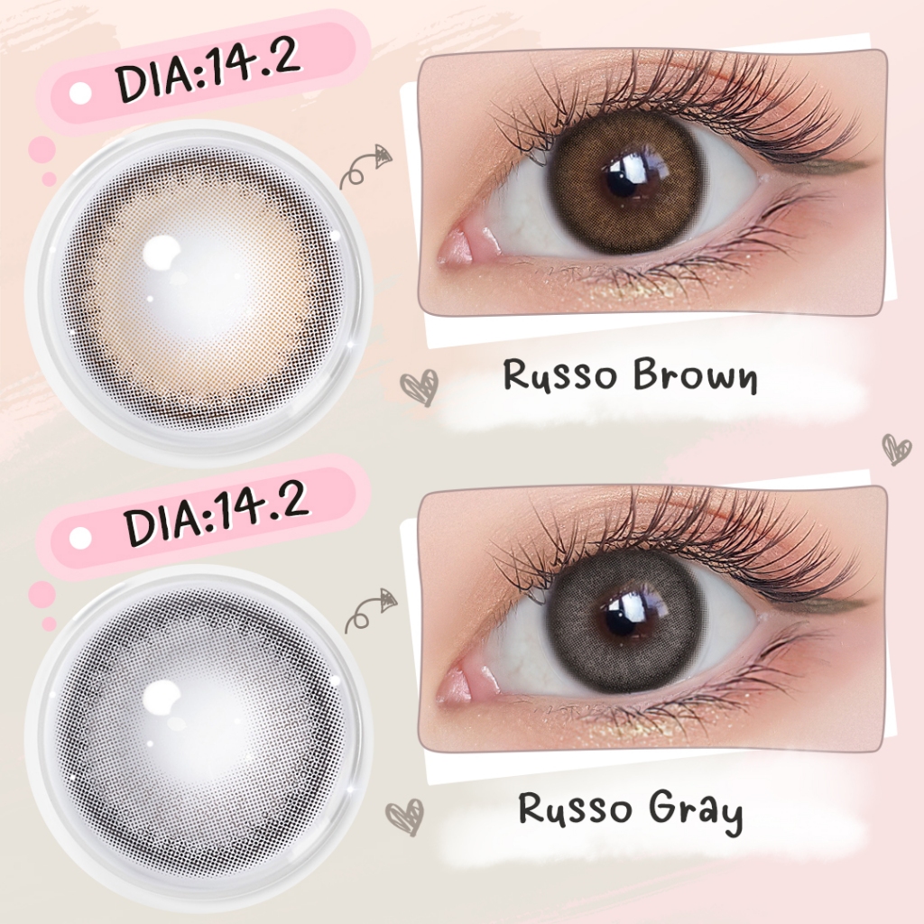 Magister Realcon คอนแทคเลนส์ สายตาปกติ 6 เดือน Russo Brown/Gray ใส่สบาย ...