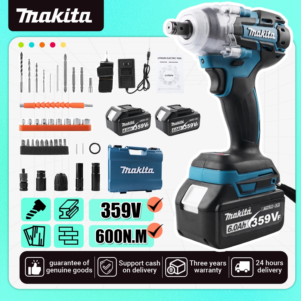Makita ประแจไฟฟ้าไร้สาย 359V 520 N.M Brushless Electric Impact Wrench ...