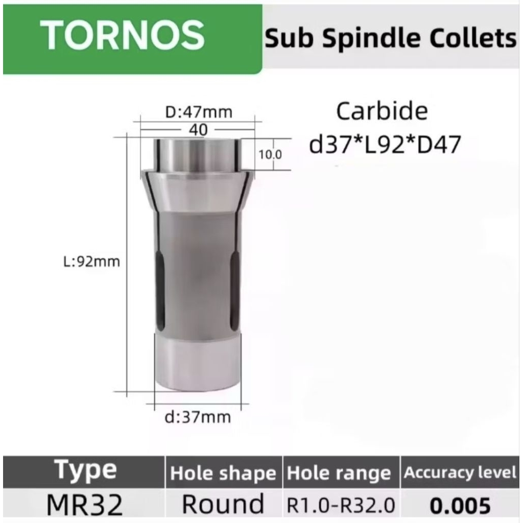 SUB SPINDLE COLLET TORNOS CNC | Shopee Thailand