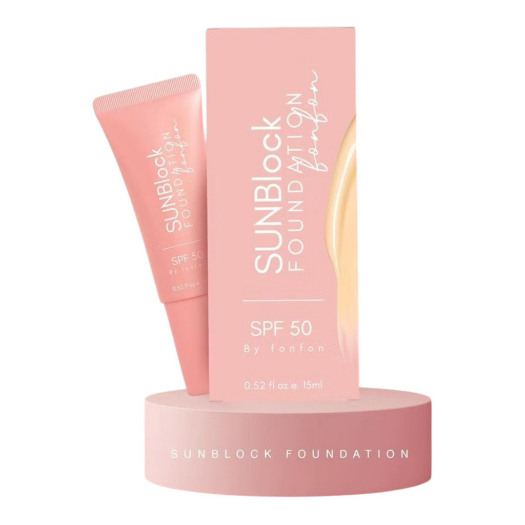 กันแดด Sunblock Foundation ครีมกันแดดเนื้อแป้ง Spf50++ ขนาด 15 ml ...