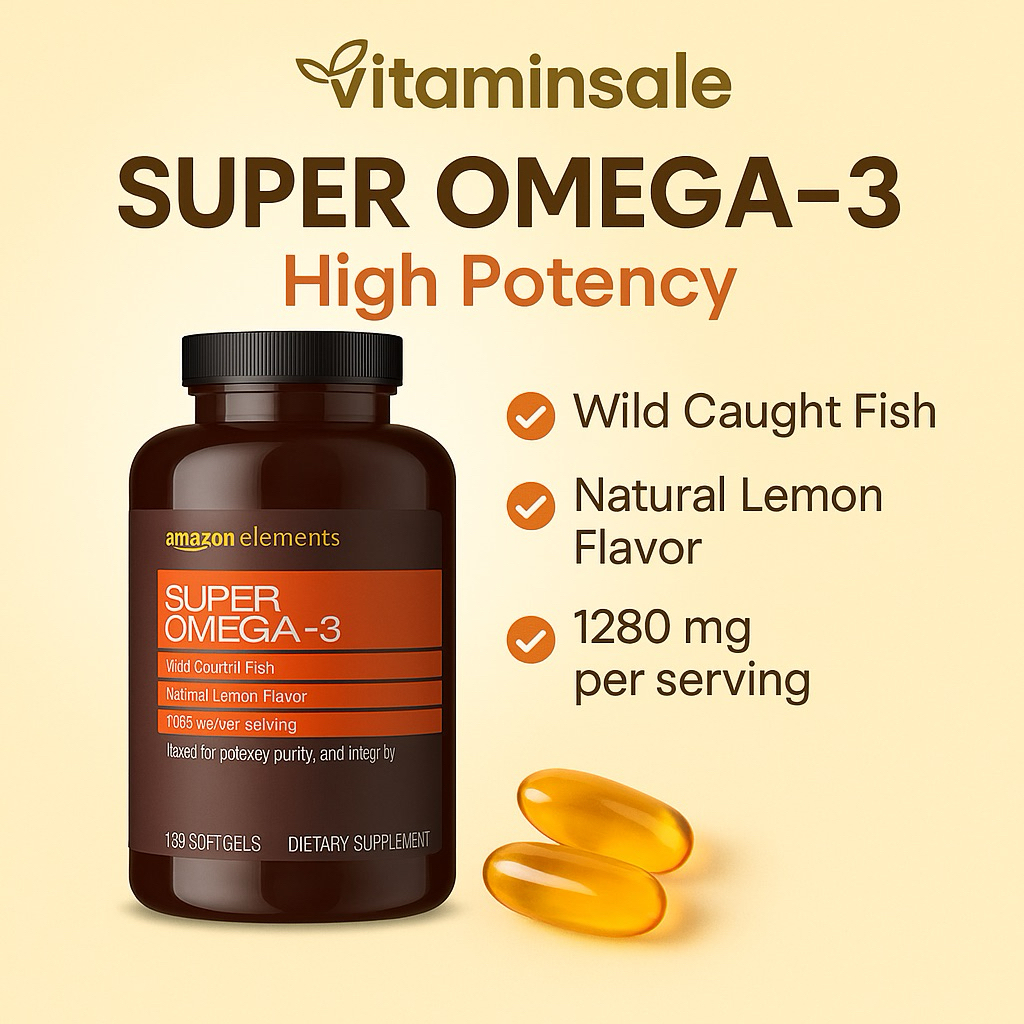 Amazon Elements Omega-3 EPA & DHA 120 ซอฟต์เจล | Shopee Thailand