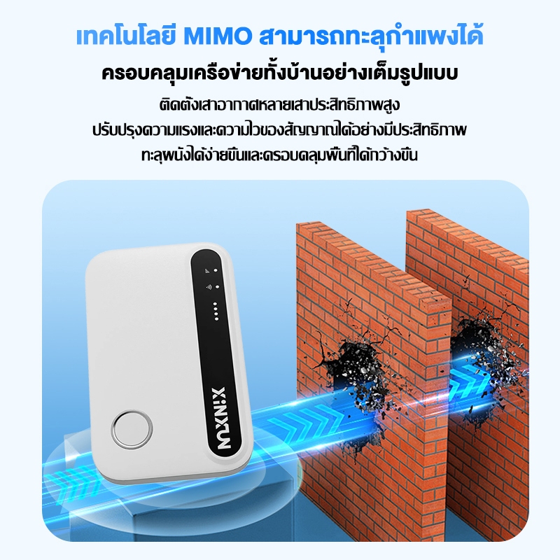 ⚡️รับประกัน 5 ปี⚡ไวไฟพกพา 2100Mbps 4G/5G พกพาไปได้ทุกที่ ใส่ซิมแล้ว ...