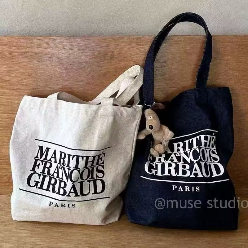 Tote Bag แฟชั่น”MARITHE” พิมพ์ลา ยแบรนด์ยอดนิยม ขนาด 34*38CM กระเป๋าผ้า จัดส่งจากประเทศไทย