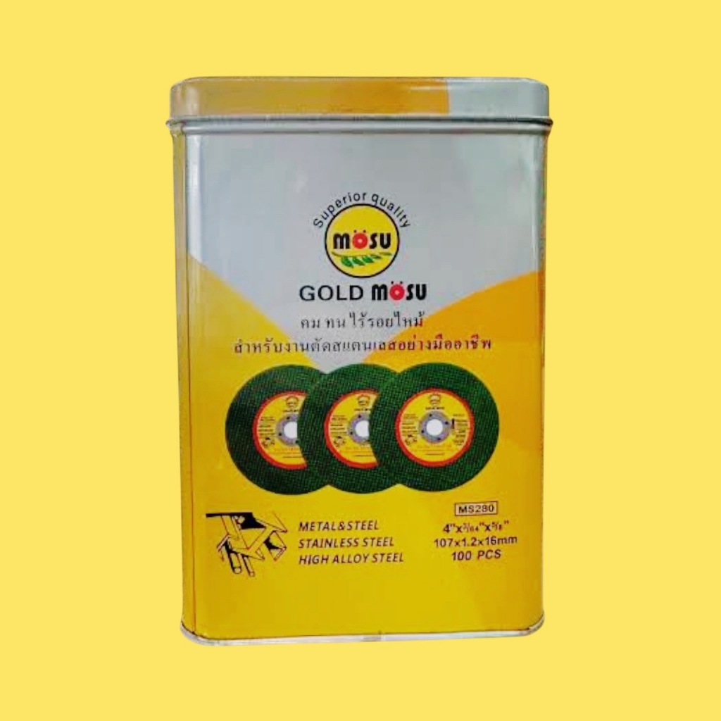 NP-1004 Gold MOSU 4 นิ้ว ใบตัดเหล็ก - สเตนเลส (107 mm) 1กล่องมี 100ใบ ...