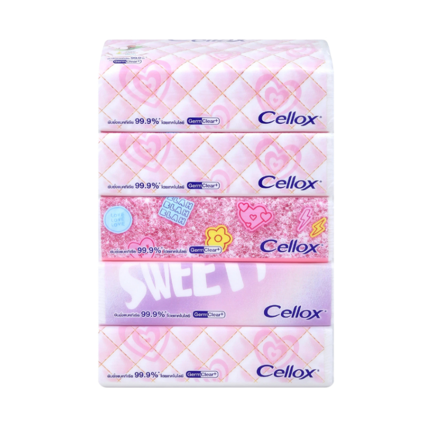 Cellox Pastel Soft Pack 110 แผ่น แพ็ค4ฟรี1 เซลล็อกซ์ ซอฟท์แพค พาสเทล ...