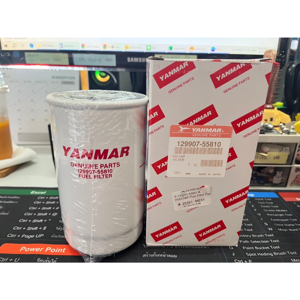 กรองโซล่าYanmar ยันม่าร์ YM129907-55801 129907-55801 123907-55800 เทียบ ...