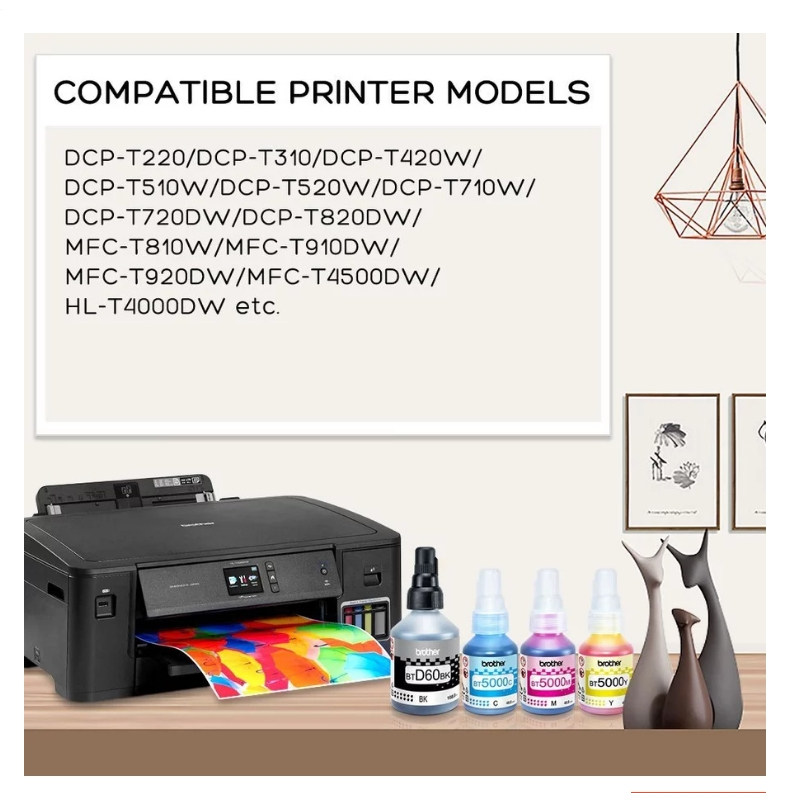 แท้100% Brother หมึก BT-D60BK, BT5000C/M/Y 4สี DCP-T220 T310 T420W ...